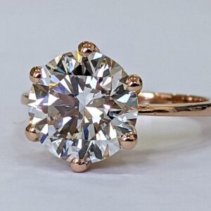 3,07 ct. solitære diamantring (Lab. fremstillet)*. IGI