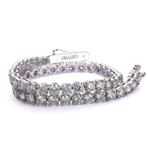 6,26 ct. naturlig diamant tennisarmbånd. GWLAB