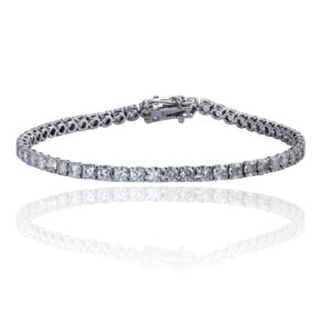 8,87 ct. naturlig diamant tennisarmbånd. 14 kt. hvidguld. GWLAB
